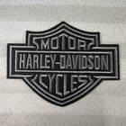      Harley Davidson Motorcycle Embroidered Iron On Patch Bike Hd Mc Black Premium