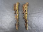 Pair Antique Ornate Cast Gilt Brass Or Bronze Furniture Mounts Spares Parts