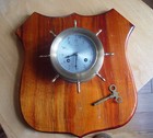 Schatz Ships Bell Clock - 8 Day 7 Jewels Manual Key Brass Ship Wheel Clock