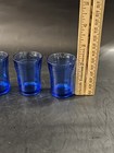 Hazel Atlas Moderntone Cobalt Blue Whiskey Shot Glass Tumbler