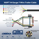 100ft 7 Way Trailer Wire  14 Gauge 7 Conductor Wiring Harness  30  Cca Color Cod