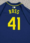 Ross Size 46  41 2024 Milwaukee Brewers  game Used  Jersey Road Navy Mlb  350