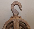 Rare Antique Metal Barn Pulley Hay Trolley Part Collectible Vintage Farm Tool