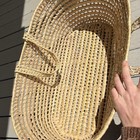 Tadpoles Woven Moses Basket W  Handles  Padded Liner   Mattress Pad Beige white