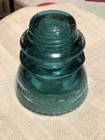 Vintage Hemingray 42 Made In Usa Blue green Glass Insulator 4  Tall