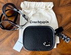 Nwt Coach Coachtopia Black Pebble Leather W  Silver Hardware Mini Crossbody Bag