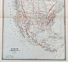 1883 North America Map Original United States - Canada - Mexico - West Indies