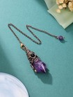 Pesoenth Amethyst Crystal Pendulum Dowsing Divination Scrying Pendulum With B   