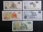 1967 - 1981 New Zealand 1  2  5  10   20 Dollars Banknotes Set Of 5 Nz Qeii