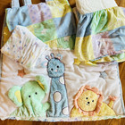 Vintage Lambs   Ivy Unisex Baby Safari Pastel Ruffles 4 Piece Crib   Nursery Set