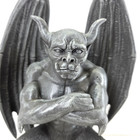 Large 12 5  Gothic Horned Winged Bulldog Gargoyle Heavy Statue Ebros