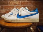 Nike Bruin White X Light Blue Us7 Made In Korea 1982 Vintage Used Sneakers