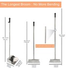 Broom And Dustpan Set soft 13   broom Head   10 6   dustpan   Silvery White
