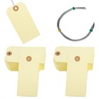 120 Pcs 4 3 4 X 2 3 8 In Blank Shipping Manila Hang Tags With Wire Label Tags