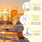 Mr And Mrs Champagne Flute Set Wedding Toasting Glasses Bride Groom Gift