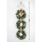 Member s Mark Pre-lit Flocked Three Wreath Door Hanger Elegant Holiday D  cor