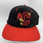 Johnson City Cardinals C Logo Hat Cap Snap Back Mens Black Red Kc Wool Vtg 90s