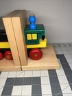 Montgomery Schoolhouse Child s My Train Bookends Real Maple Wood Handcrafted Usa