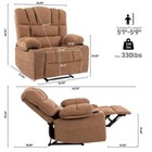 Extended Wider Heavy Duty Massage Recliner Chair Sofa With Heating Vibration