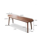 Natural Oak Wood Dining Bench Bed Bench For Dining Room  Bedroom entryways