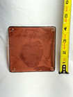 Jimi Hendrix Glass Coaster     Etched Artwork  4    Square  Brown Glass