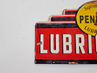 Vintage Pennzoil Lubrication Supreme Quality Old Porcelain Enamel Sign 8  X 4 