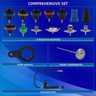 Universal Radiator Pressure Tester Kit 16 Pcs Coolant Leak Detector 13 Adapters