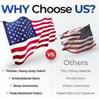 American Flag 3x5 Heavy Duty Outdoor Embroidered Star Sewn Stripe Brass Grommet