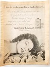 1955 Cashmere Bouquet Talcum Powder Advertisement Beauty Hygiene Perfume Dwqq7