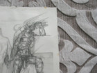 Original Nude Male Graphite Drawing  Signed  Titled