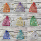 50pcs Organza Gift Bags  Moon   Stars Drawstring Pouches For Jewelry   Favors