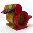 Tweet   Set Of 4 Beaky Bird Bakelite Napkin Holders - Ships Free 