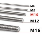 Feelers 304 Stainless Steel M10-1 5 Fully All Threaded Rod  Long Threaded