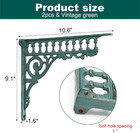 Brasstar Cast Iron Green European Style Wall Shelf Brackets Thick Wall Hanger An