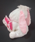 Vintage Fisher Price 1988 Puffalump White Bunny Rabbit Pink Hearts Plush Nylon