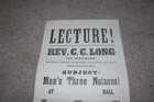 1873 Broadside Machias Maine Rev  C c  Long  Lecture W  Marcy s Sciopticon