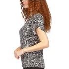 Nwt Michael Kors Womens Zebra-print Petal-sleeves Black White Top Mr35m6z7rm Med