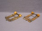 1 24 Brass Slot Car Anglewinder Chassis -  2  Piece Lot With 3 32  Rear Axles  