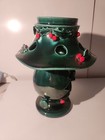 Vintage 1970 s Lefton China Japan Holly Christmas Tree Lantern Candle Holder