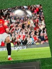 Cristiano Ronaldo Signed Manchester United Celebration Photo Icons com Coa