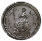 1714 Great Britain Farthing  Anne  S-3625  Pcgs Sp64bn