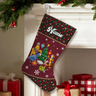 Personalized Winnie The Pooh Friends Happy Xmas Season Christmas Stocking