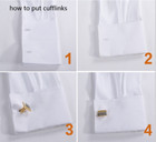 Vintage Men Cufflinks Jewelry Rhinestone Classic Gold Cuff Links Tie Clasps New