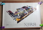 Vtg 1987 Jaguar Xj8r Racing Poster - Printed In England