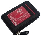 Men Wallet Credit Card Holder Genuine Leather Rfid Blocking Zipper Pocket Thin