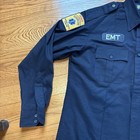 Fdny Emt Horace Small Uniform Button Shirt Navy Blue Cfr-d Patch Men L