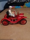 Vintage Revell Maxwell Antique Red Car Action Pull Toy 1951 - Plastic