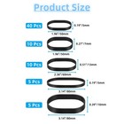 70 Pcs Tactical Rubber Bands 5 Sizes  Black Elastic Wide Thick Uv Heat Cold R   