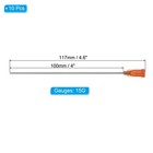 10 Pcs 15g 4 Inch Blunt Tip Dispensing Needles For Adhesive Glue  Amber