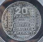France 1933 20 Francs Silver Coin